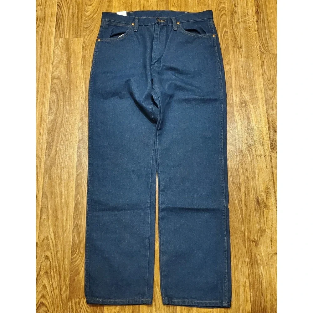 Wrangler Cowboy Cut Jeans Men 34x32 Dark Denim Original Fit‎ Competition Rodeo - Picture 2 of 10